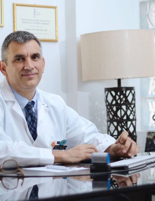 Dr Ioannis Liapakis at his office at Opsis Clinical